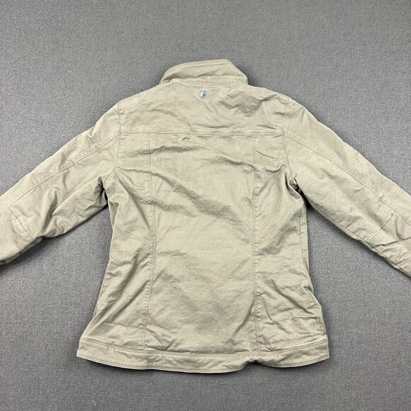 Kuhl Jacket Womens Small Flannel Lined Canvas Generatr Green Military Full Zip - Picture 6 of 10